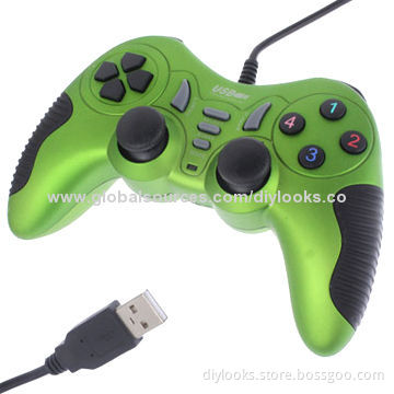 USB 12 Button Double Shock Game Pad, Plug-and-play (Green)New